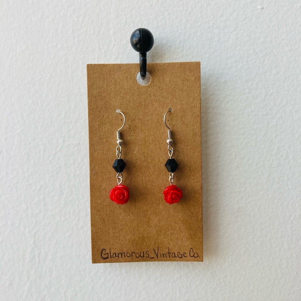 "Gun Roses” Inspired Hang Down Earrings